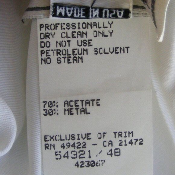 JESSICA McCLINTOCK Gown/Dress, XS/S, Silver Lame, Halter, Embellished Bustline - Picture 14 of 14